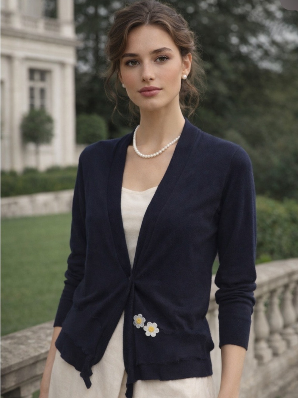 Brunello Cucinelli Cashmere Silk Cardigan Navy Italian Luxury M 38295
